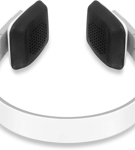 Bluetooth Wireless Headphones with Built-In Battery, Stream Audio from Iphone, Ipad, Smartphone, Tablet, PC, MAC, Laptop, White (ABH04F), Medium