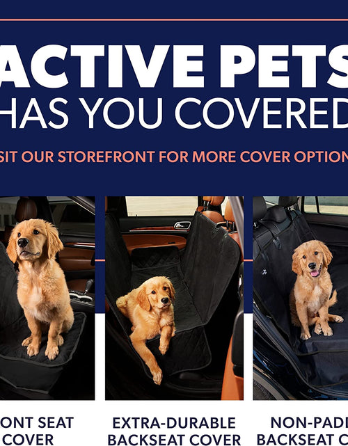 Load image into Gallery viewer, Black Car Rear Seat Cover for Dogs, Durable Waterproof &amp; Scratch Resistant Vehicle Backseat Protector, Nonslip Dog Accessory &amp; Pet Protection for Back Seats, Machine Washable

