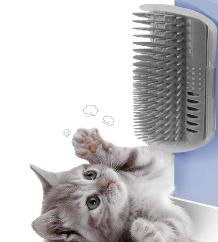 2 Pack Wall Corner Cat Groomer, Massage Combs for Short & Long Fur - Face Scratcher and Softer Massager Toy for Kittens and Puppies