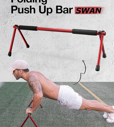 Push up Bar – Folding Dip Bar for Home Workout, Lightweight & Portable Strength Training Equipment for Men & Women, Indoor & Outdoor Use (Hawk)