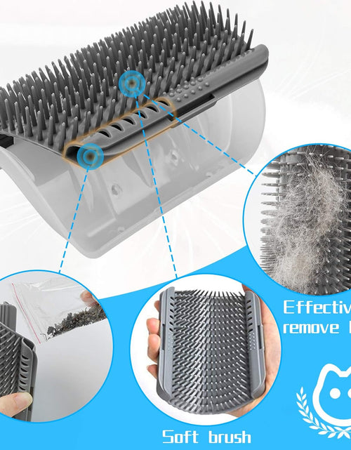 Load image into Gallery viewer, 2 Pack Wall Corner Cat Groomer, Massage Combs for Short &amp; Long Fur - Face Scratcher and Softer Massager Toy for Kittens and Puppies
