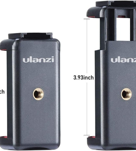 ST-07 Phone Tripod Mount with Cold Shoe Mount for Microphone LED Video Light 1/4'' Tripod Screw for Iphone 11/Pro/Pro Max XS Max XR X 8 7 plus Samsung Galaxy Oneplus Google Pixel Vlog Vlogging